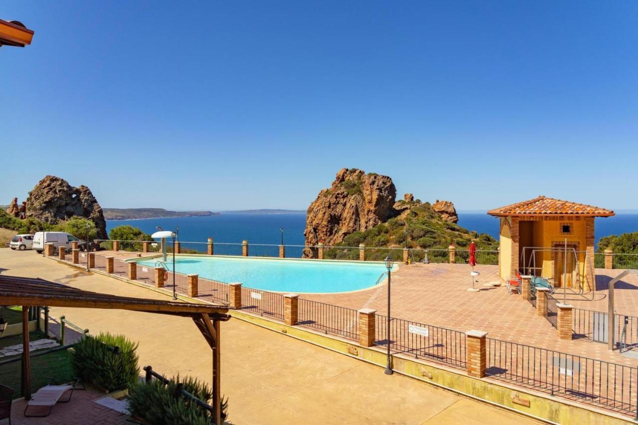 L'Estasi Tanca Piras A Bordo Piscina Con Vista Mare Villa Nebida Exterior photo